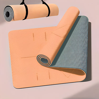 tapis de yoga tapis plie et vue recto verso