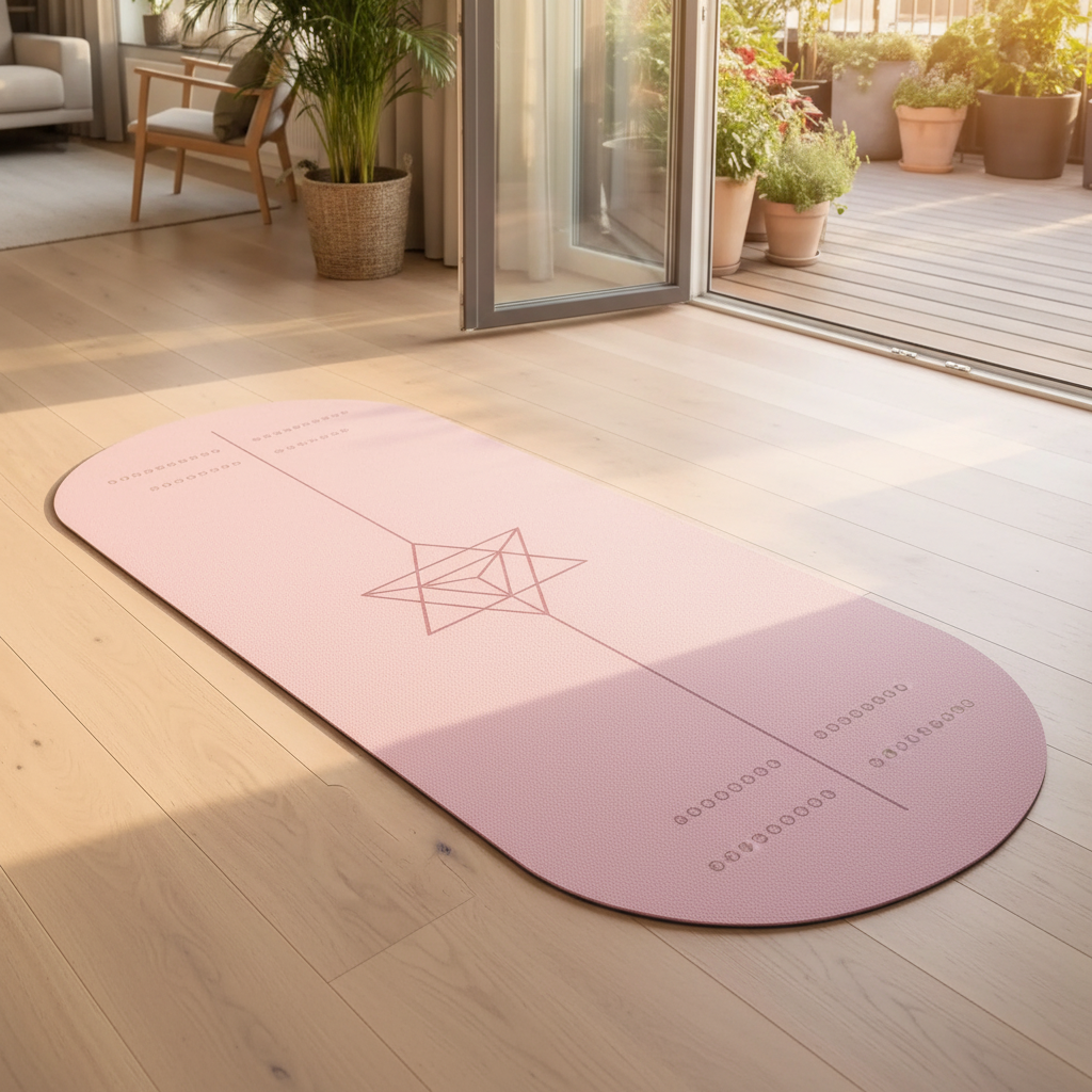 tapis de Yoga Ovalezen rose poudré