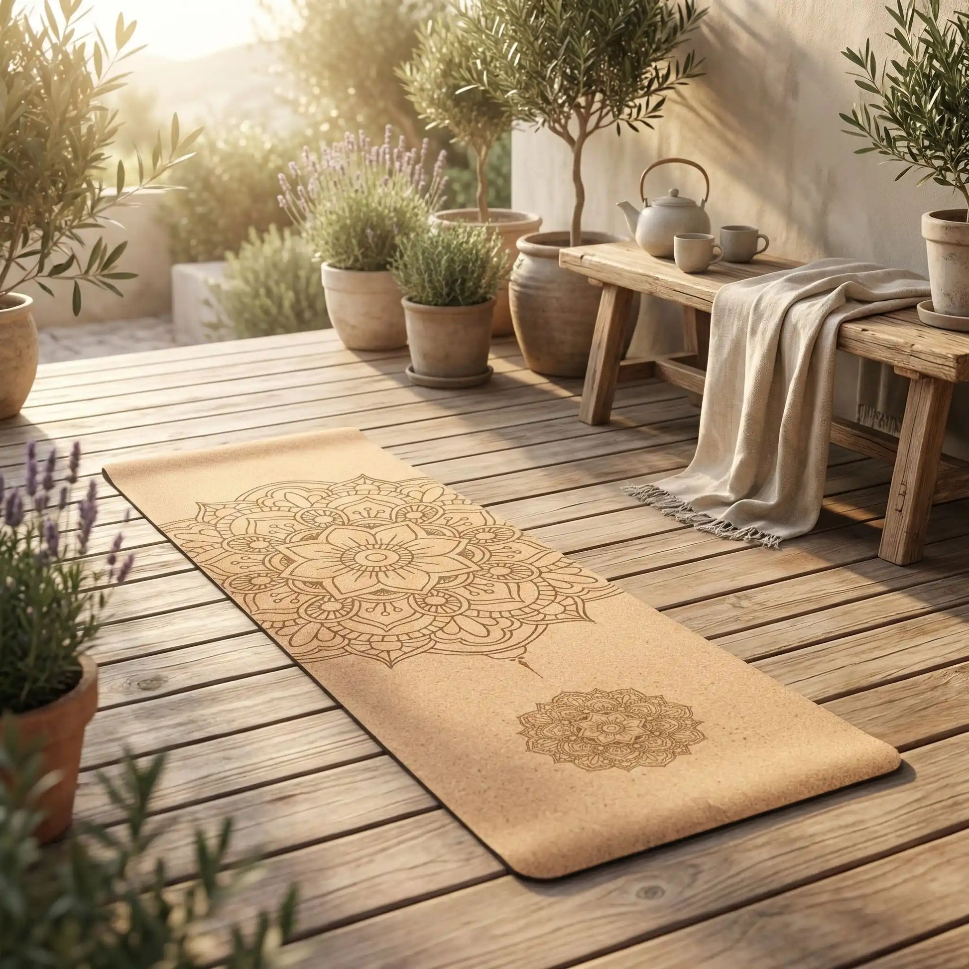 tapis pour pilates motif mandala
