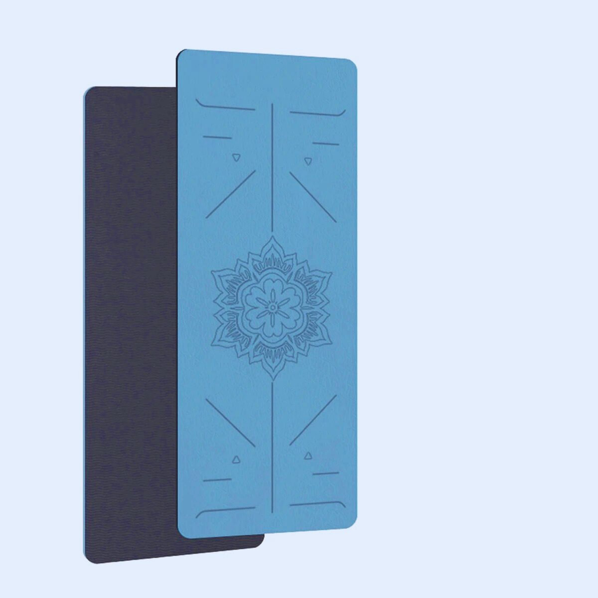 tapis yoga bleu
