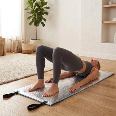 Tapis yoga étirements dos et jambes