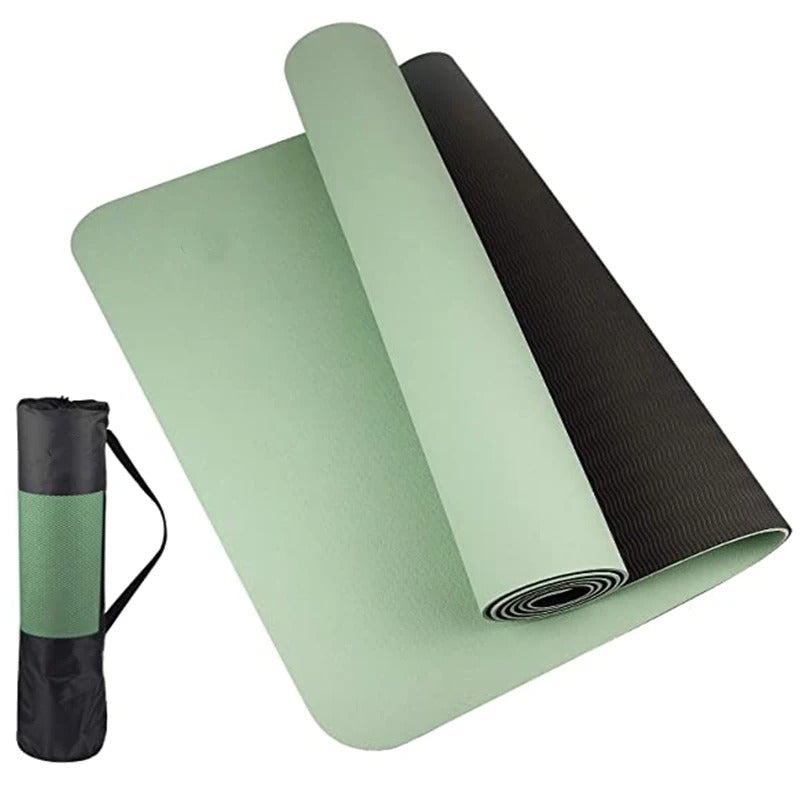 tapis yoga vert noir